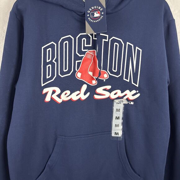 Majestic Boston Red Sox Pullover Hoodie Navy Blue MLB Size Medium NWT - Picture 2 of 5